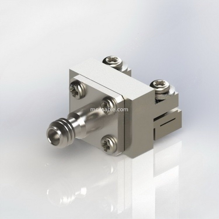 Złącza kabla koncentrycznego RF 2,4-KHD DC-50G Kołnierz prosty przez PCB 50 Ohm
