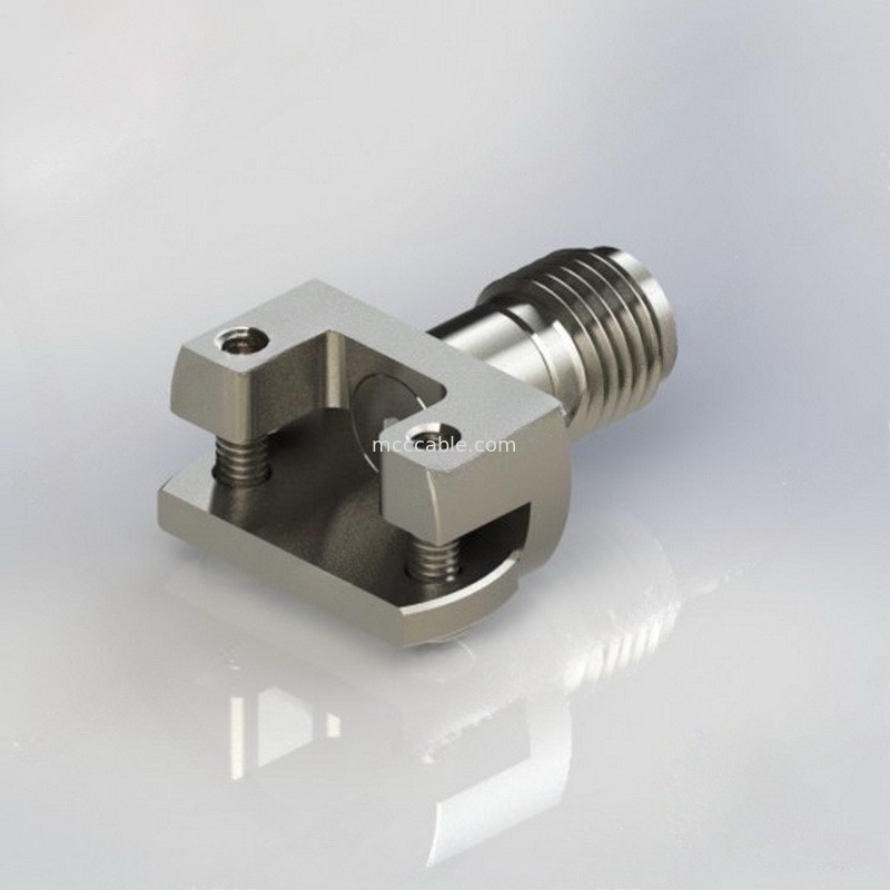 Złącza kabla koncentrycznego RF 2,4-KHD DC-50G Kołnierz prosty przez PCB 50 Ohm