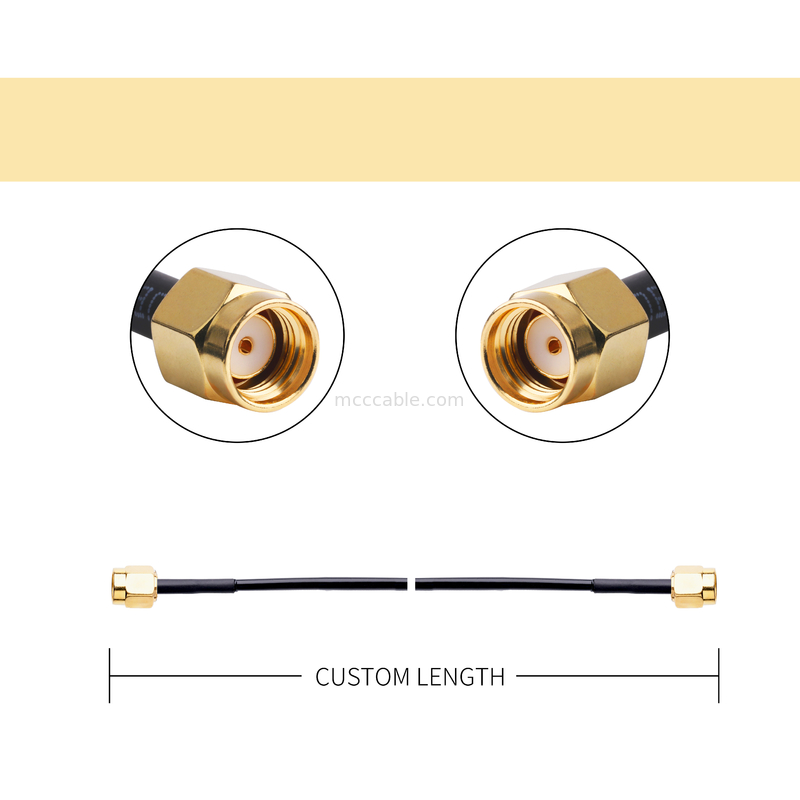 Złącze RF 50 ohm Impedancja Lmr100 RF Kabel koaksjalny Czarny lcd lvds kabel samtec kabel szybki