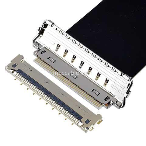 Kierunek parzenia poziomy 20856-050T-01 FFC Kabel koaksjalny 50P 0,4 mm pasmo dostosowane OEM / ODM