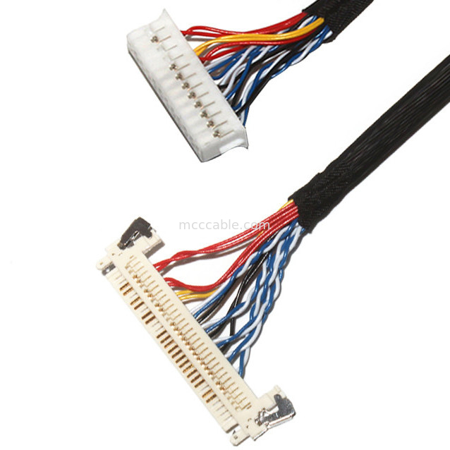 Dostosowanie długości 2,0 mm Grywa Lvds Kabel 30 pin  DF11-24DS-2C Do FI-X3OHL OEM / ODM