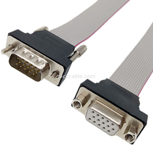 VGA HDB15 męski na żeński kabel taśmowy 15-pinowe złącze złącze wyświetlacza lvds
