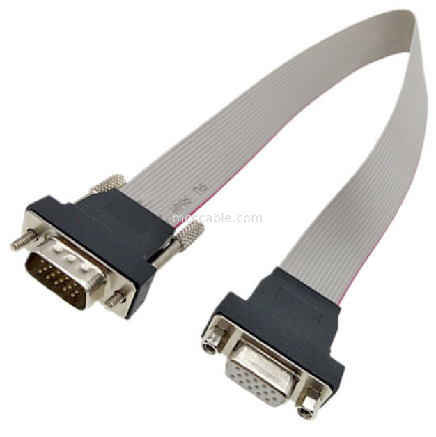 VGA HDB15 męski na żeński kabel taśmowy 15-pinowe złącze złącze wyświetlacza lvds