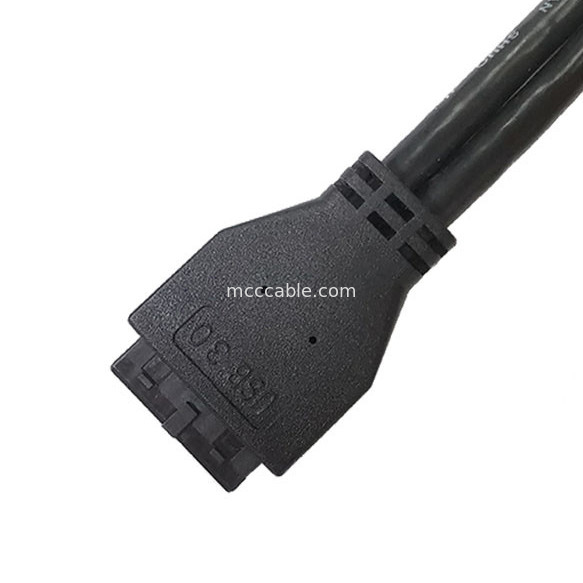 Panelowy montaż USB 3.0 A x2 do 20-pinowych złączy płyty głównej Niestandardowe wiązki przewodów