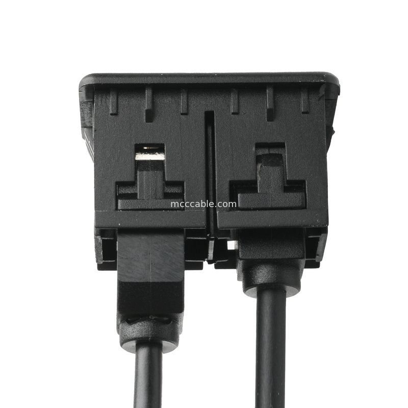 Męski przedłużacz ISOBUS AUX Jack 3,5 mm Stereo do kabla z gniazdem USB O Jack