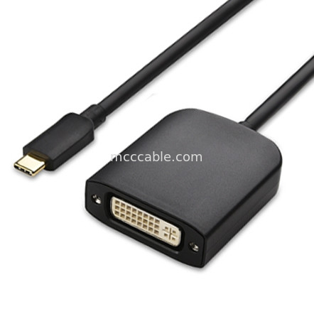 Adapter USB typu C męski do DVI I żeński do projekcji kamer LCD