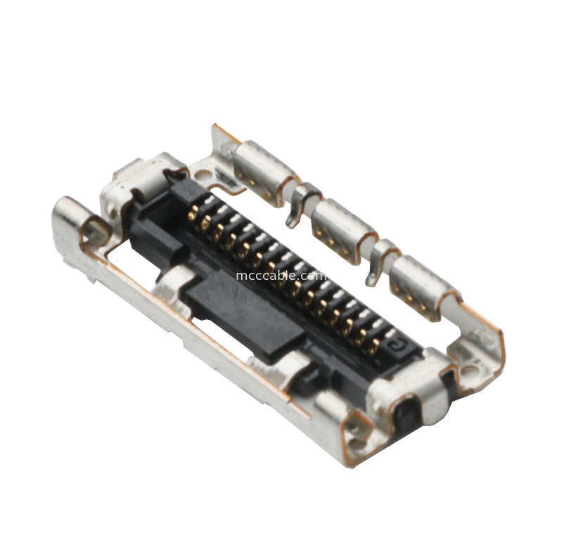 15 pin  LVDS EDP DF36A-15S-0.4V Micro Coax Cable Assembly Connector