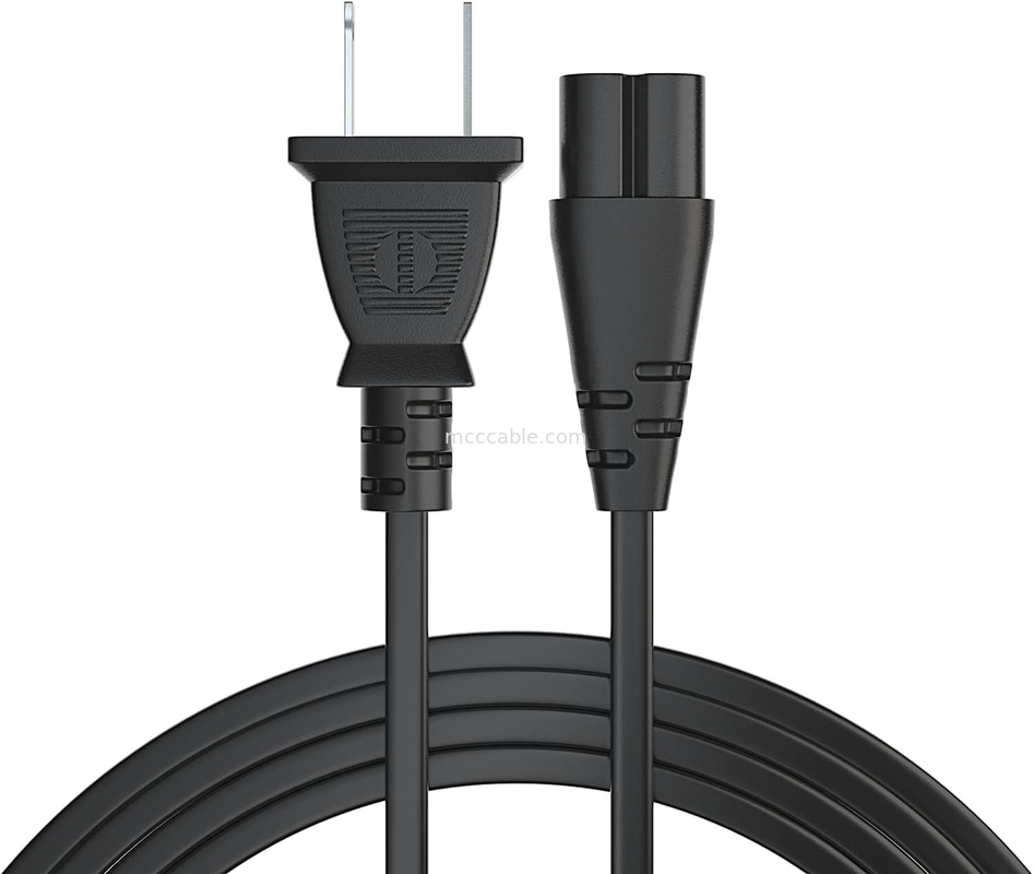 12 stóp elektryczny przewód zasilania 2 Prong Ac Wall Plug 2 Slot Led LCD