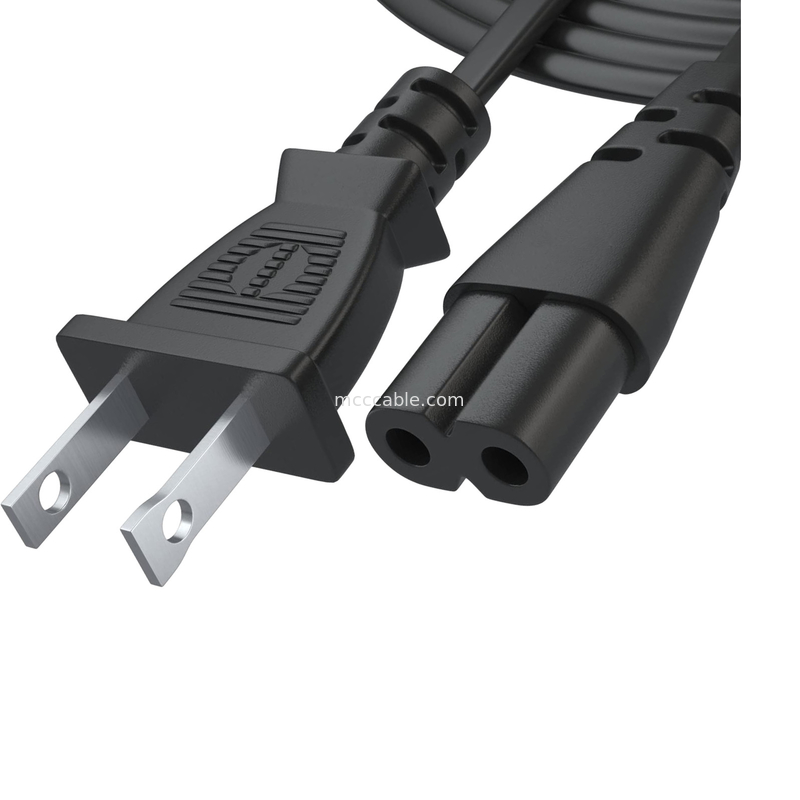 12 stóp elektryczny przewód zasilania 2 Prong Ac Wall Plug 2 Slot Led LCD