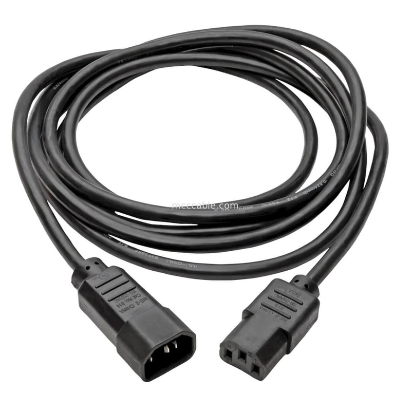 C13 do C14 10a 250v przewód zasilania 18 Awg C14 Mate z gniazdkiem C13