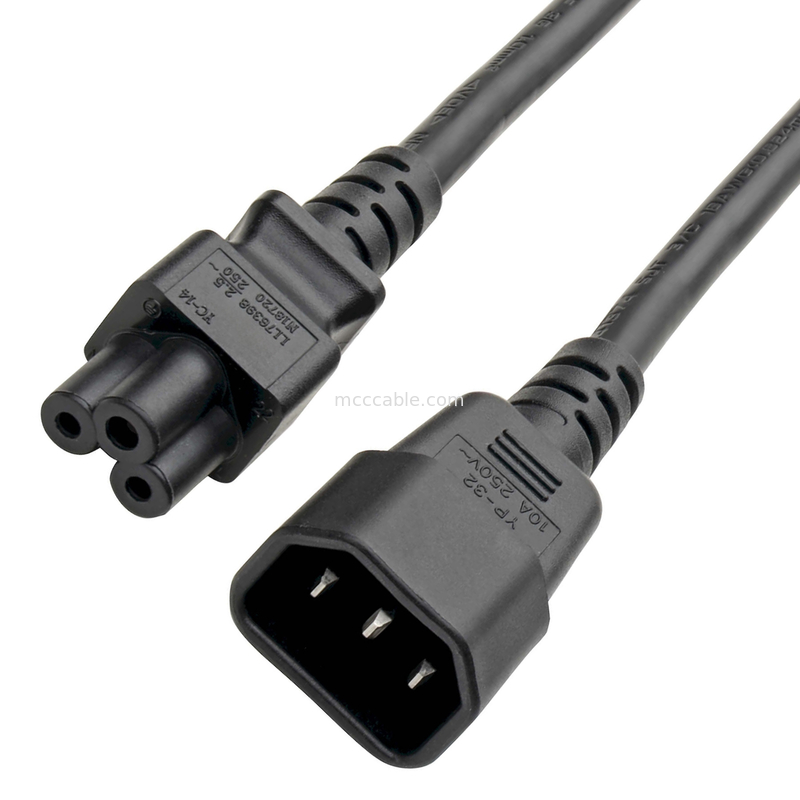 Adaptory z łącznikiem C14 do C5 Przewód adaptera zasilania 7a 250v 18 Awg