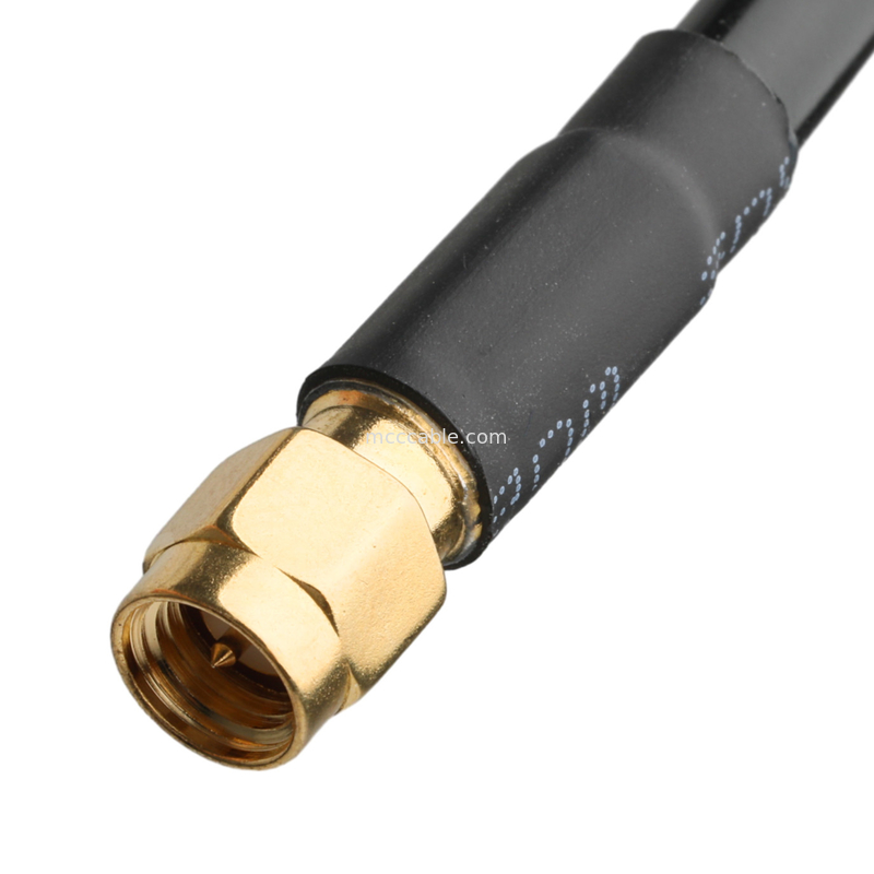 Złącze RF Lmr-240 Kabel RF o niskiej stratze Czarny Sma Mężczyzna Prosta wtyczka Do N Mężczyzna Wtyczka Prawy kąt wtyczka