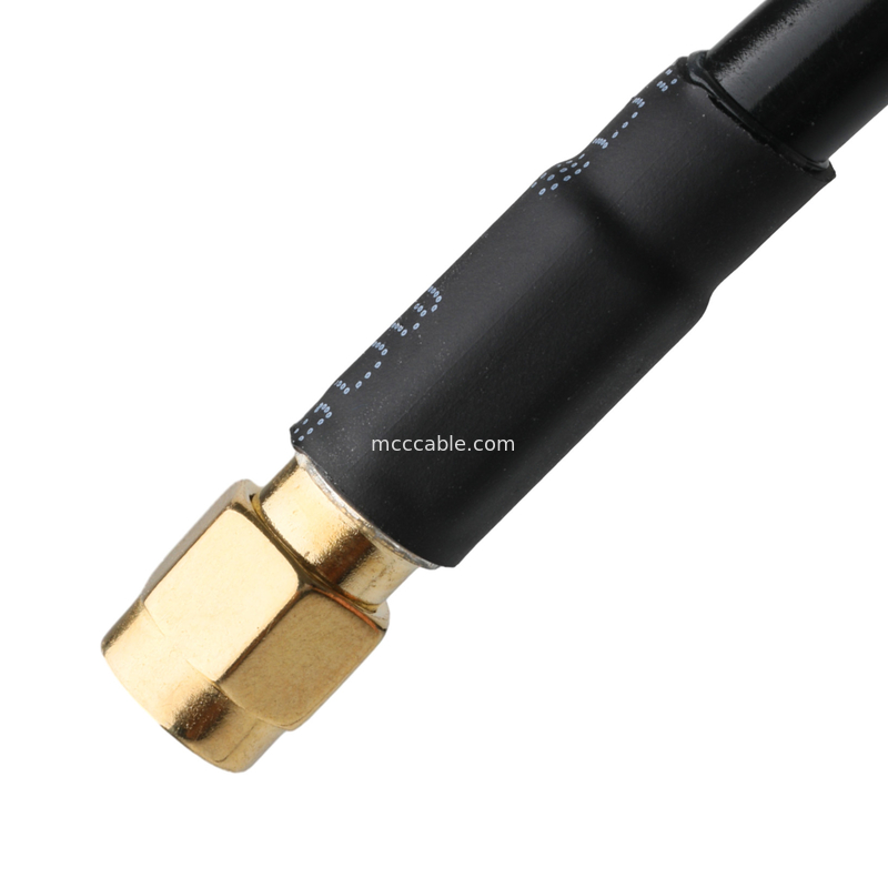 Złącze RF Lmr-240 Kabel RF o niskiej stratze Czarny Sma Mężczyzna Prosta wtyczka Do N Mężczyzna Wtyczka Prawy kąt wtyczka