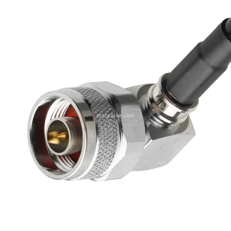 Złącze RF Lmr-240 Kabel RF o niskiej stratze Czarny Sma Mężczyzna Prosta wtyczka Do N Mężczyzna Wtyczka Prawy kąt wtyczka