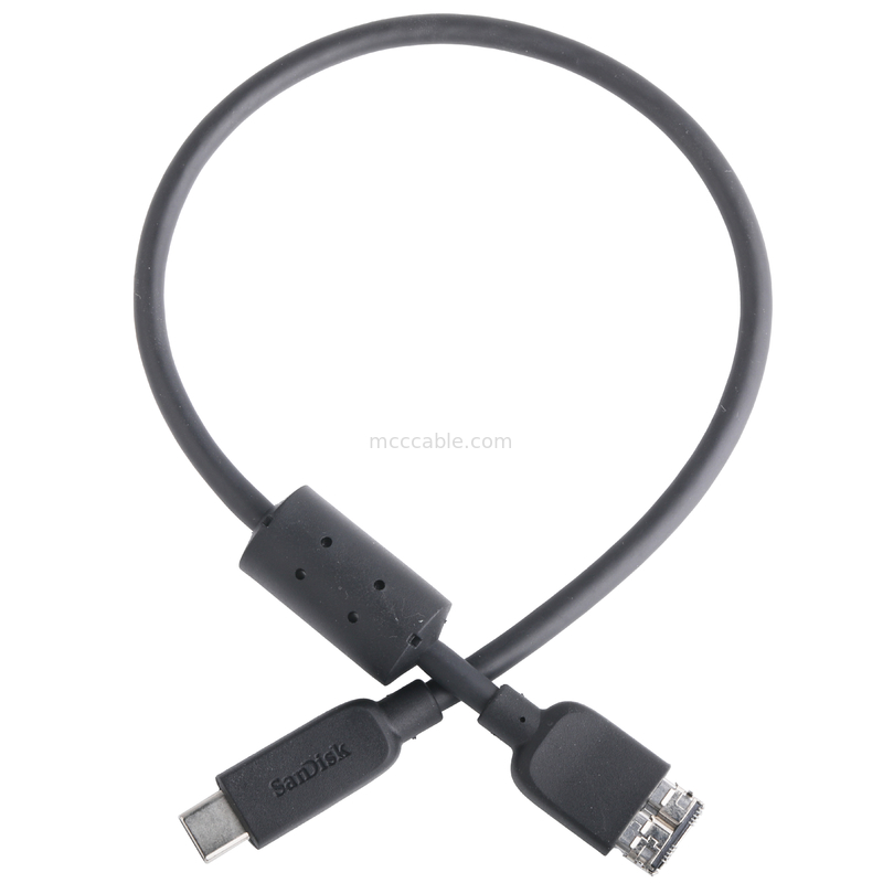 Rohs Zewnętrzny dysk twardy Kabel USB-C do Micro USB 3.1 Gen 2 10 Gbps Długość dostosować