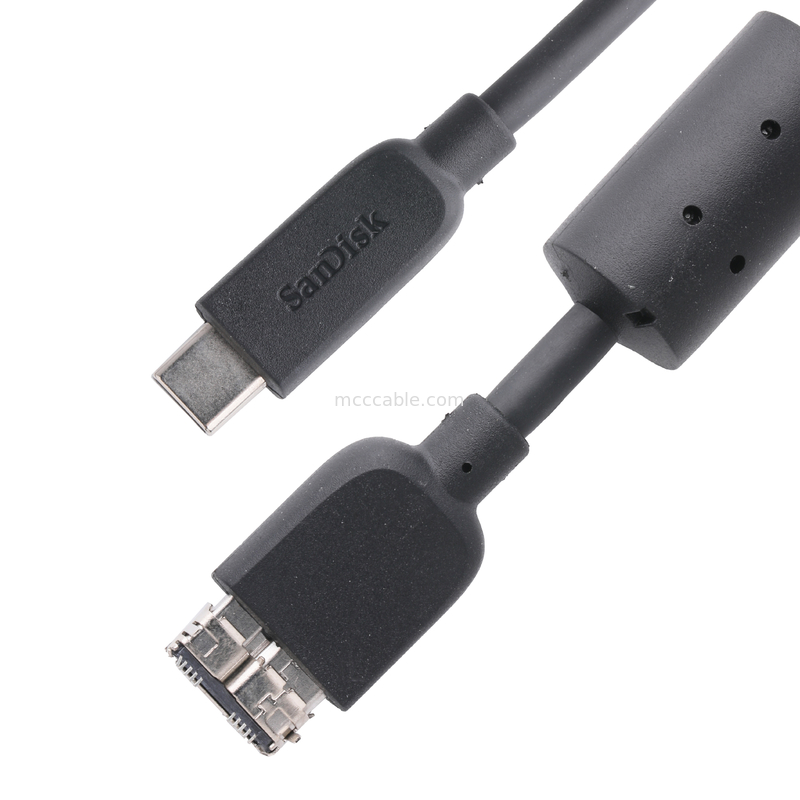 Rohs Zewnętrzny dysk twardy Kabel USB-C do Micro USB 3.1 Gen 2 10 Gbps Długość dostosować