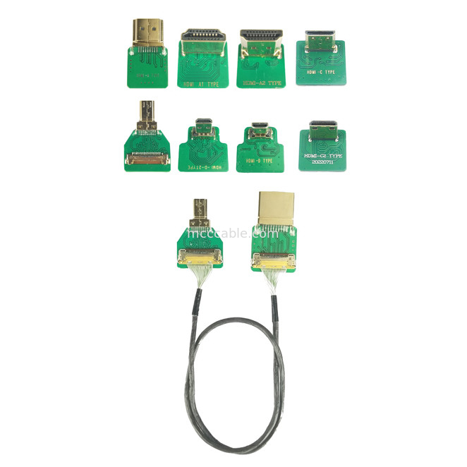 Adapter kabla Mini Hdmi z łbem kolankowym Hd mini Hdmi-C2 do 20525-020E-02 do złącza bocznego płyty, rozstaw 0,4 mm