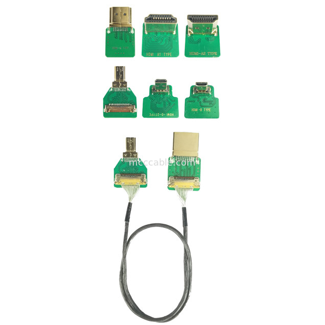 Adaptory łączników MIPI ROHS Adaptory HDMI-D Micro Elbow Head HDMI-D To 20454-220-02 20455 20453