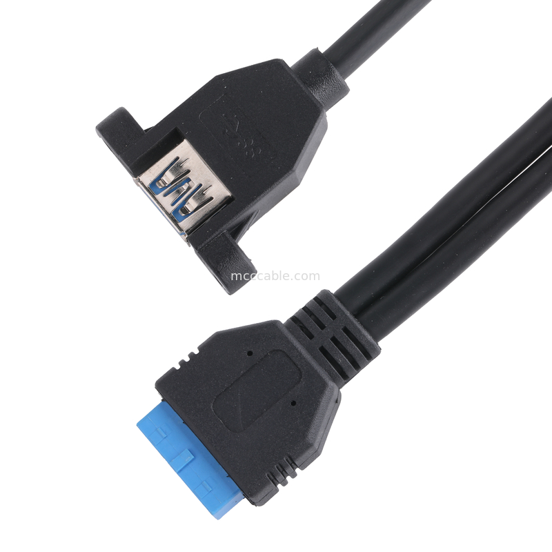 USB 3.0 przednia płyta główna 19/20 Pin Kabel do USB Kobieta Splitter Adapter Rozszerzenie łącznik