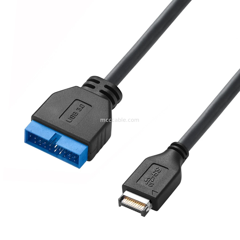 Kabel zasilania płyty głównej komputera USB 3.1 Typ-E Mężczyzna do IDC20P Mężczyzna Kabel adaptera 20-pin Kabel rozszerzający