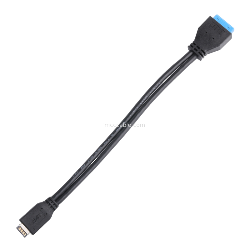 Kabel zasilania płyty głównej komputera USB 3.1 Typ-E Mężczyzna do IDC20P Mężczyzna Kabel adaptera 20-pin Kabel rozszerzający