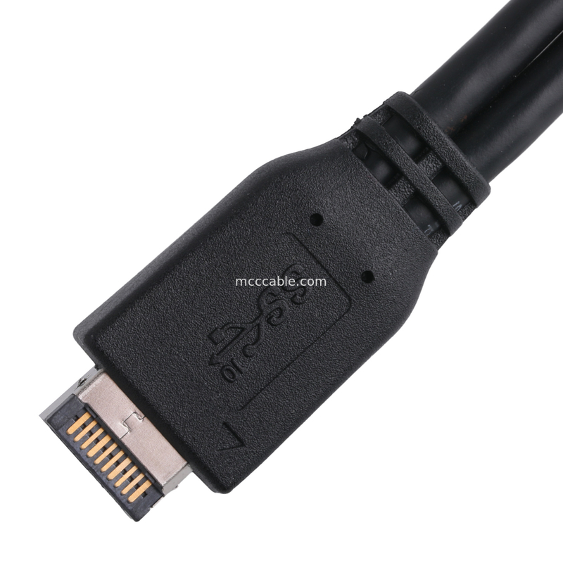 Kabel zasilania płyty głównej komputera USB 3.1 Typ-E Mężczyzna do IDC20P Mężczyzna Kabel adaptera 20-pin Kabel rozszerzający