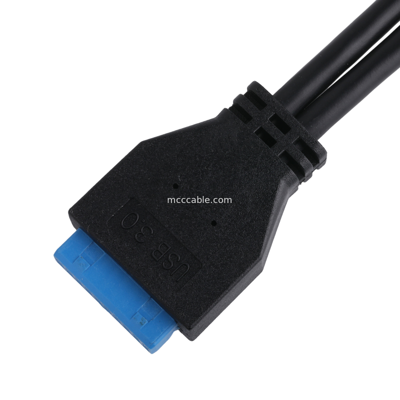 Kabel zasilania płyty głównej komputera USB 3.1 Typ-E Mężczyzna do IDC20P Mężczyzna Kabel adaptera 20-pin Kabel rozszerzający