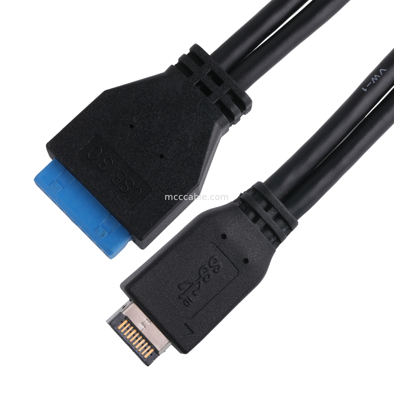 Kabel zasilania płyty głównej komputera USB 3.1 Typ-E Mężczyzna do IDC20P Mężczyzna Kabel adaptera 20-pin Kabel rozszerzający