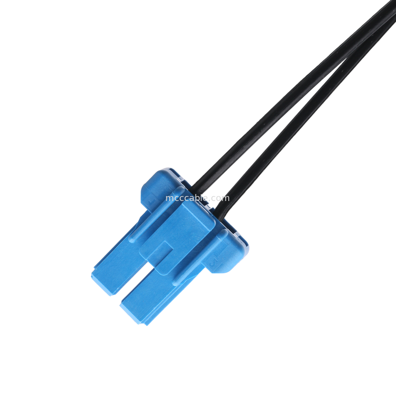 Wtyczka prądu stałego 2.1 * 5.5mm Typ lutownicy PVC Wzrok formowania do TE Niebieska obudowa 2P Kobieta kabel łącznik