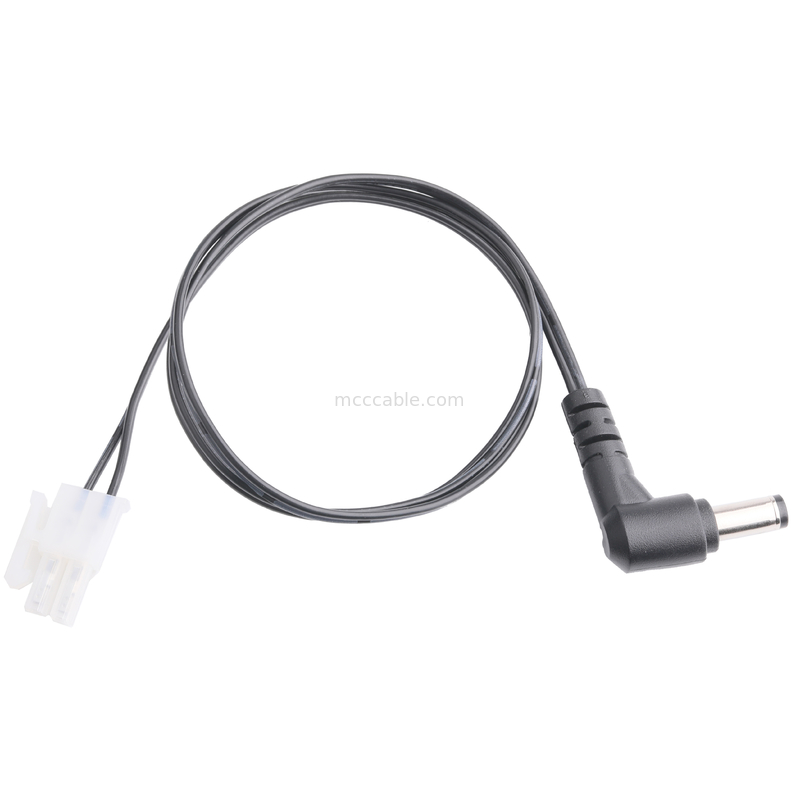 Wtyczka prądu stałego 2.1*5,5mm Typ lutownicy PVC Wygląd kształtowanie 90 kąt do MOLEX 39012020 PITCH 4.2mm 1*2P Obudowa