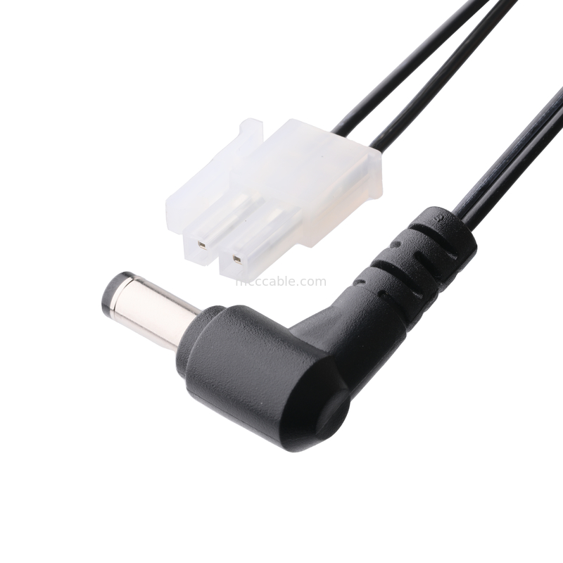 Wtyczka prądu stałego 2.1*5,5mm Typ lutownicy PVC Wygląd kształtowanie 90 kąt do MOLEX 39012020 PITCH 4.2mm 1*2P Obudowa