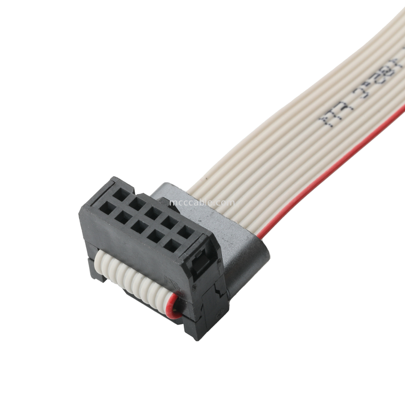 IDC FC-10Pin 2,54 mm rozpiętość UL2651 28AWG*10P Idc Kabel płaskopłytkowy 1,27 mm rozpiętość 10 pin dla elektroniki OEM / ODM
