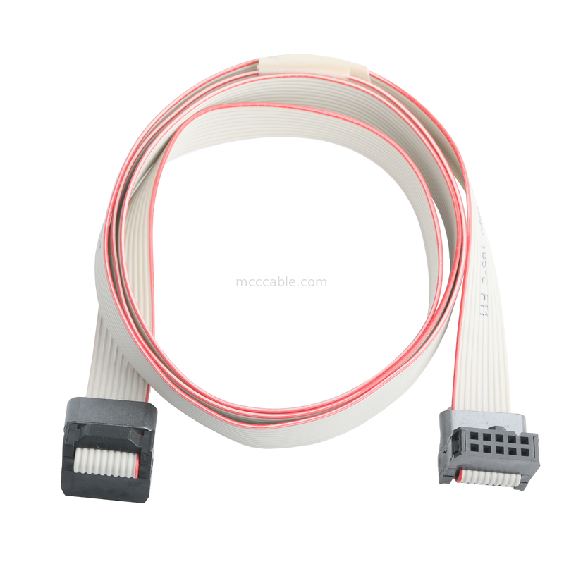 IDC FC-10Pin 2,54 mm rozpiętość UL2651 28AWG*10P Idc Kabel płaskopłytkowy 1,27 mm rozpiętość 10 pin dla elektroniki OEM / ODM