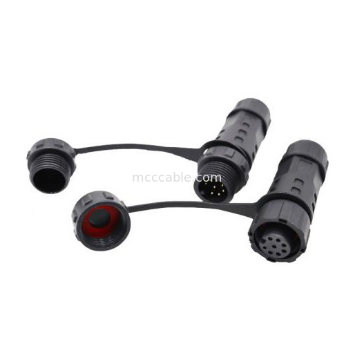 Fabryka Mini M12 8Pin wodoodporny kołowy złącza kabel wtyczka Przemysłowa IP67 stopień ochrony wodoodporny mężczyzna / kobieta