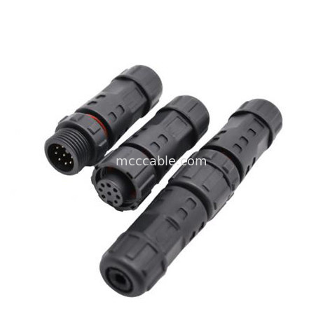 Fabryka Mini M12 8Pin wodoodporny kołowy złącza kabel wtyczka Przemysłowa IP67 stopień ochrony wodoodporny mężczyzna / kobieta