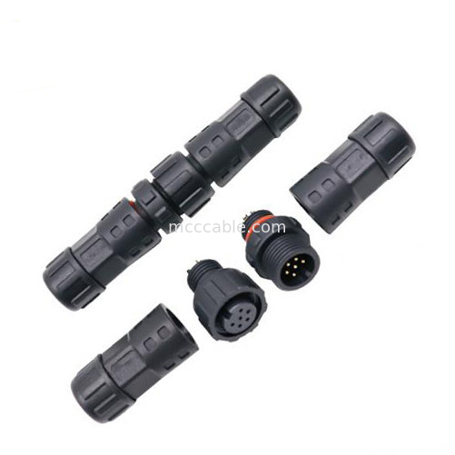 Fabryka Mini M12 8Pin wodoodporny kołowy złącza kabel wtyczka Przemysłowa IP67 stopień ochrony wodoodporny mężczyzna / kobieta
