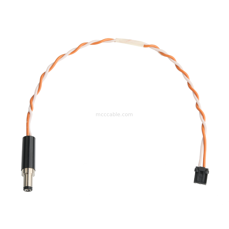 Kabel dźwiękowy HSG 209209-0002 MX3.0mm pitch 2P do DC PP3-002A PLUG 5.5*2.1mm OEM/ODM