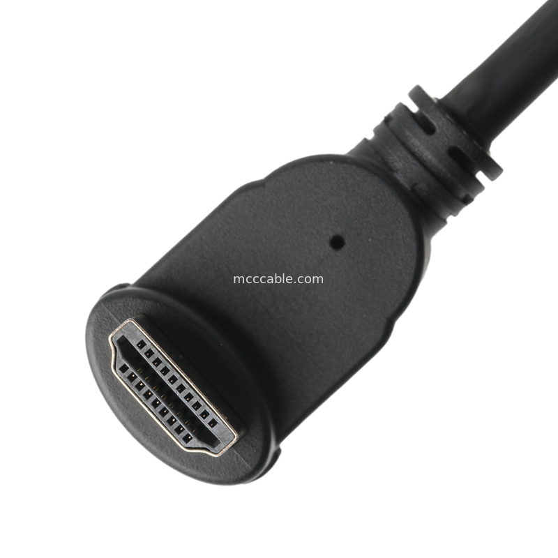 Samiecki pionowy 19Pin HDMI-A do kobiecego 19Pin HDMI Lcd Kabel złącza