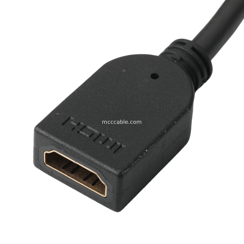Samiecki pionowy 19Pin HDMI-A do kobiecego 19Pin HDMI Lcd Kabel złącza