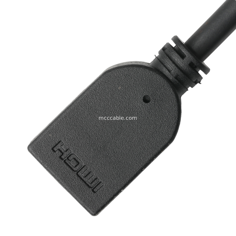 Samiecki pionowy 19Pin HDMI-A do kobiecego 19Pin HDMI Lcd Kabel złącza