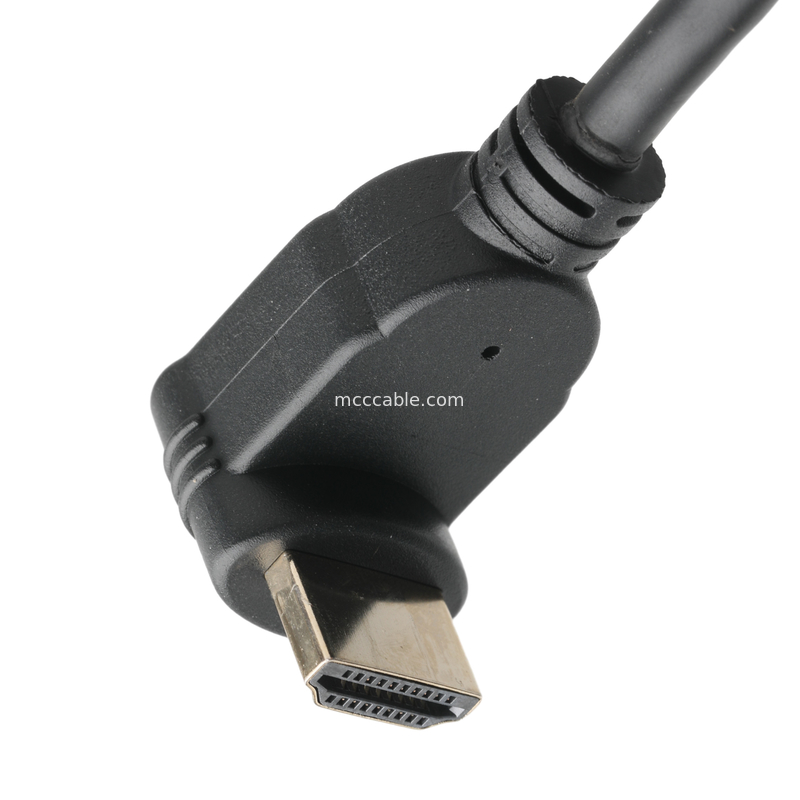 Samiecki pionowy 19Pin HDMI-A do kobiecego 19Pin HDMI Lcd Kabel złącza