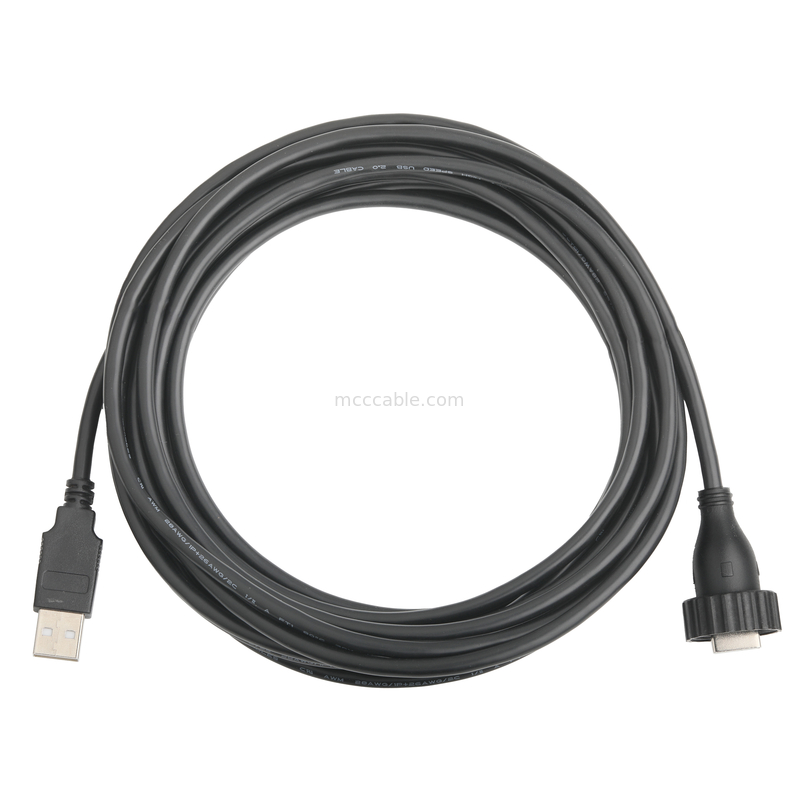 USB2.0 Typ A Męski Typ M Wodoszczelny Interfejs DO USB2.0 Kabel Przemysłowy Kabel Stałego Połączenia Danych dla Pojazdów