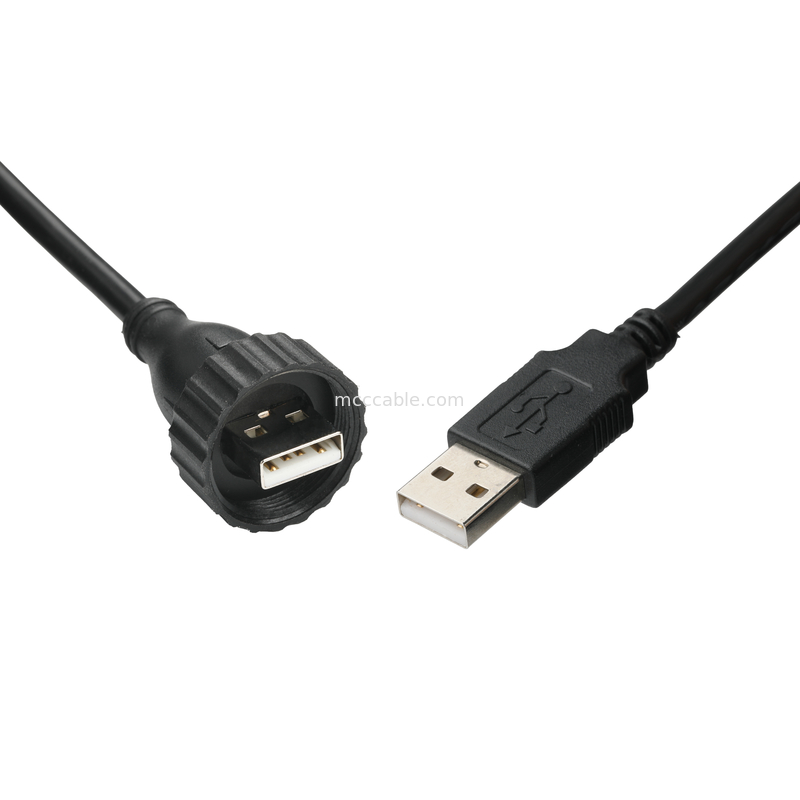 USB2.0 Typ A Męski Typ M Wodoszczelny Interfejs DO USB2.0 Kabel Przemysłowy Kabel Stałego Połączenia Danych dla Pojazdów