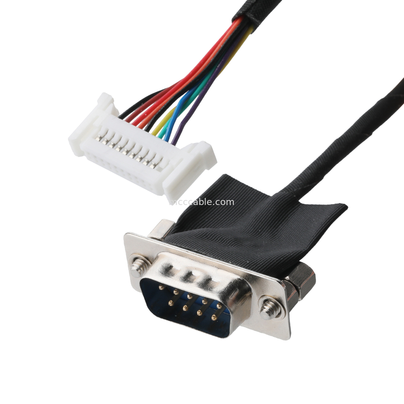 Zestaw kabli DB-9Pin LVDS D-SUB-9P Lutowanie męskie do TU1.0 20Pin TU1002HN0-20 Połącznik drutu OEM/ODM