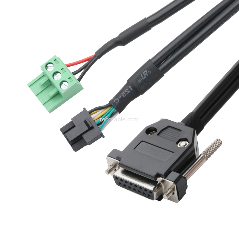Dostosowane podłącza kablowe DB-15P Kobieta do HSG 43025-0800 rozstaw 3,0 mm i 691352710003 rozstaw 5,8 mm