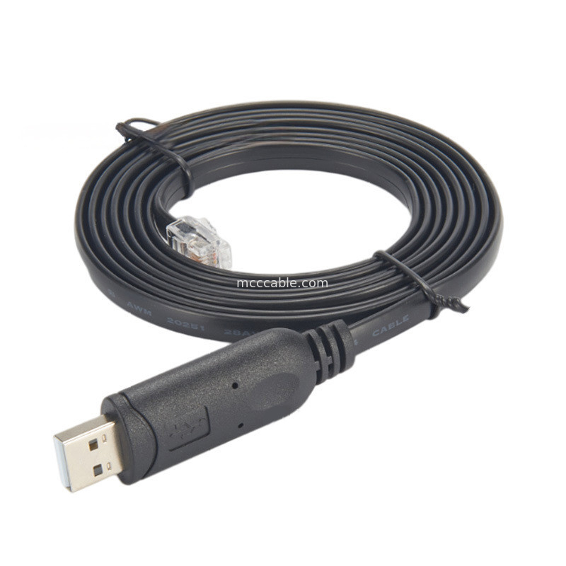 USB-A do RS232 RJ12 Kabel seryjny 6P6C Kompatybilny z linią debugowania konfiguracji komunikacji RS232