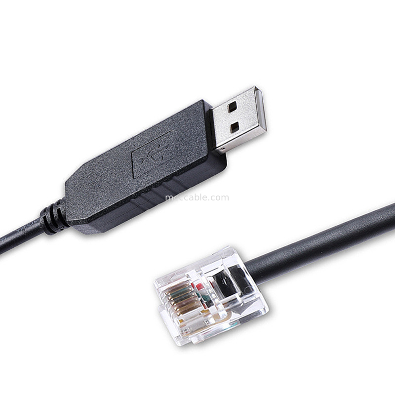 USB-A do RS232 RJ12 Kabel seryjny 6P6C Kompatybilny z linią debugowania konfiguracji komunikacji RS232