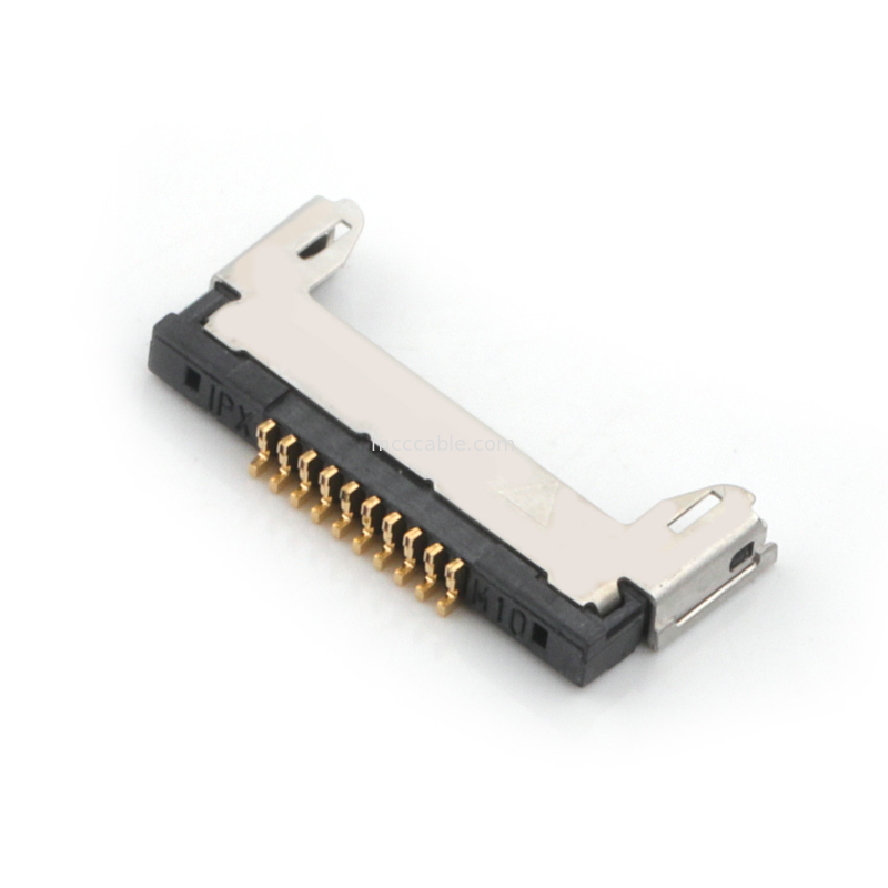 10-pinowy kabel koncentryczny Lvds Micro 20345-010T-32R 0,4 mm raster Poziome złącze mikro-koncentryczne