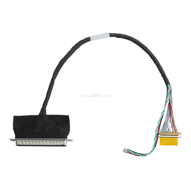 Zgromadzenie kabli LVDS D-SUB Mężczyzna do Molex 51021-0400 I 20453-240T-01 Połącznik drutu OEM/ODM