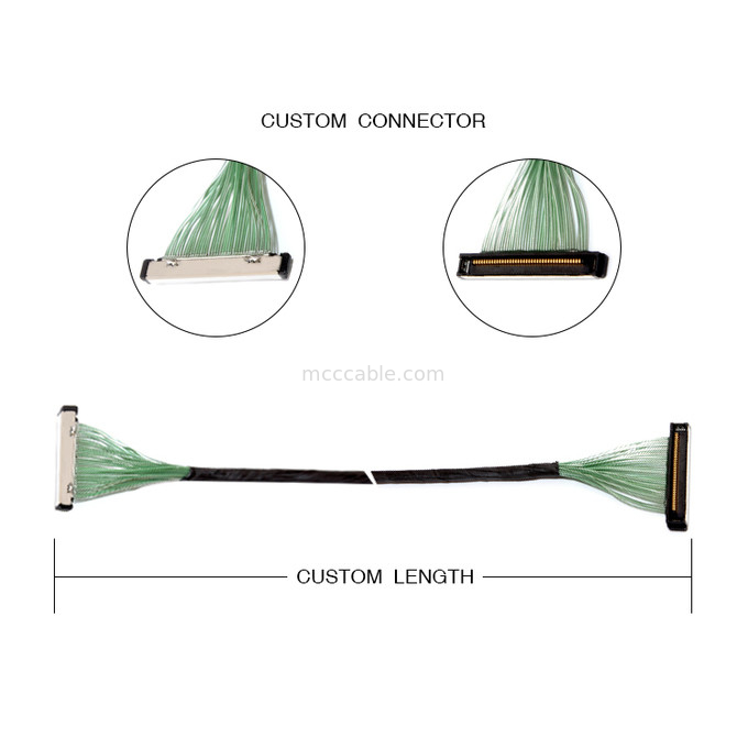 50 Pin 20380-R30T-06 łącznik LVDS EDP Micro Coaxial Cable Assembly 50P